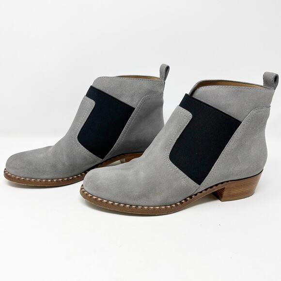 Marc by Marc Jacobs Suede Leather Chelsea Boots in Grey and Black Size 38 / US 8 - Picture 1 of 13
